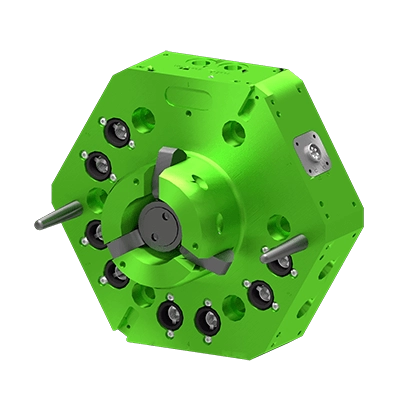 Robot-side view of the Epsilon E125LP tool changer for tool change modular locking