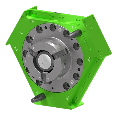 Robot-side view of the Epsilon E160 tool changer for tool change modular locking