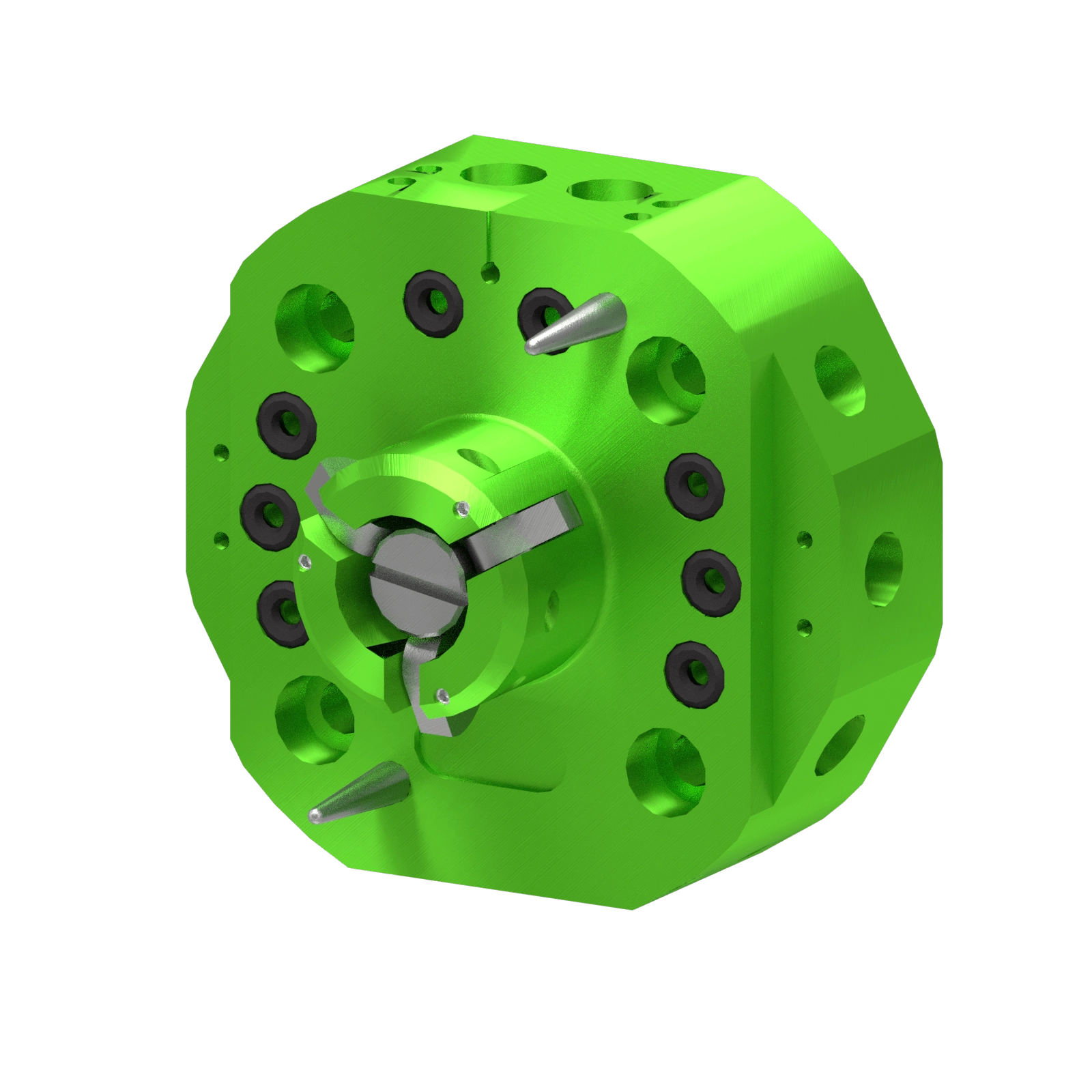Robot-side view of the Epsilon E63 tool changer for tool change modular locking