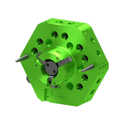 Robot-side view of the Epsilon E80 tool changer for tool change modular locking