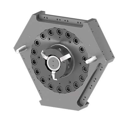 Robot-side view of the Sigma 8.1 tool changer for tool payload applications modular