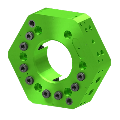 Tool-side view of the Epsilon E100 tool changer for tool change modular locking