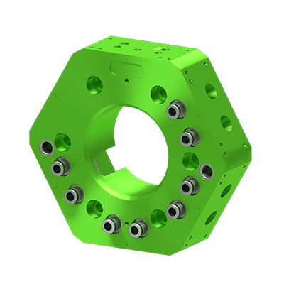Tool-side view of the Epsilon E125LP tool changer for tool change modular locking